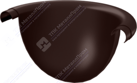 Заглушка желоба Аквасистем 125 RR32 темно-коричневый