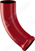 Колено трубы Аквасистем 90 сливное декоративное RR29 красный