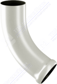 Колено трубы Аквасистем 100 сливное декоративное RR20 белый