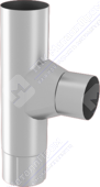 Тройник трубы Аквасистем 100 RR21 светло-серый