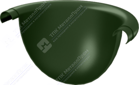 Заглушка желоба Аквасистем 125 P362 темно-зеленый