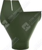 Воронка желоба Аквасистем 125 90 RR11 темно-зеленый