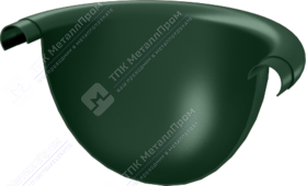 Заглушка желоба Аквасистем 150 RAL6005 зеленый мох