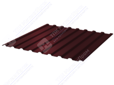 Профнастил полимер С20 0,45 1110/1150 ПЭ RAL3005 красное вино
