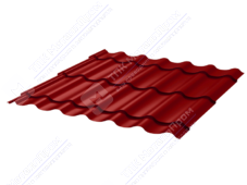 Металлочерепица МЧ2 Монтеррей Макси 0,4 ПЭ RAL3011 коричнево-красный