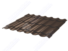 Металлочерепица МЧ2 Монтеррей Макси 0,45 ПЭ RAL8017 шоколад