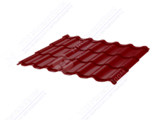 Металлочерепица МЧ2 Монтеррей 0,4 ПЭ RAL3005 красное вино