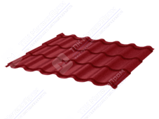 Металлочерепица МЧ2 СуперМонтеррей 0,5 Стальной бархат RAL3005 красное вино