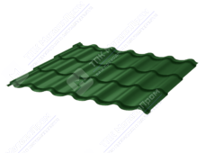 Металлочерепица МЧ2 СуперМонтеррей 0,4 1,18 3,3м ПЭ RAL6005 зеленый мох