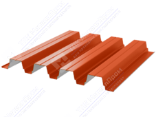Профнастил полимер Н75 0,5 750/800 ПЭ RAL2004 оранжевый
