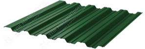 Профнастил полимер НС35 0,45 1000/1060 ПЭ RAL6002 зеленый лист