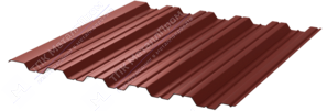 Профнастил полимер НС35 0,45 1000/1060 ПЭ RAL3009 красный оксид