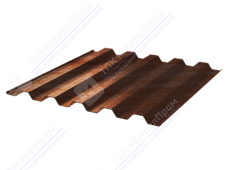 Профнастил полимер С44 0,45 1000/1047 ДПП G6W110P темное дерево