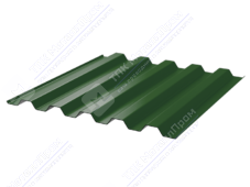 Профнастил полимер С44 0,45 1000/1047 ПЭ RAL6002 зеленый лист
