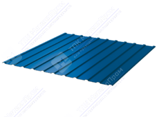 Профнастил полимер С10 0,45 1130/1155 ПЭ RAL5005 сигнально-синий