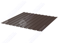 Профнастил полимер С10 0,4 1130/1155 обратная прокатка ПЭ RAL8017 шоколад