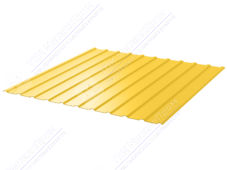 Профнастил полимер С10 0,45 ТУ 1130/1155 ПЭ RAL1018 цинково-желтый