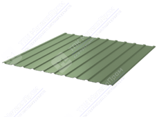 Профнастил полимер С10 0,5 1130/1155 ПЭ RAL6021 бледно-зеленый