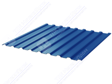 Профнастил полимер СП20 0,4 1,15м 2м ПЭ RAL5005 сигнально-синий