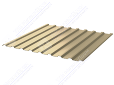 Профнастил полимер СП20 0,45 ТУ 1100/1150 ПЭ RAL1014 слоновая кость