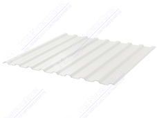 Профнастил полимер СП20 0,45 1,15м 2м ПЭ RAL9003 сигнально-белый