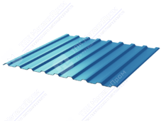 Профнастил полимер СП20 0,45 1100/1150 ПЭ RAL5012 голубой