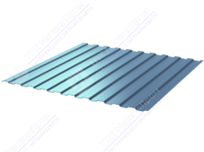 Профнастил полимер С8 0,5 1150/1200 ПЭ RAL5024 серо-голубой
