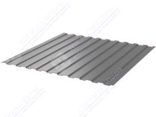 Профнастил полимер С8 0,7 1150/1200 ПЭ RAL7004 сигнально-серый