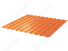 Профнастил полимер С8 0,45 ТУ 1150/1200 ПЭ RAL2003 нежно-оранжевый