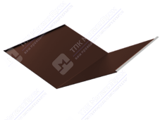 Планка ендовы нижняя 298 298 0,45 3м стандарт ПЭ RAL8017 шоколад К-510