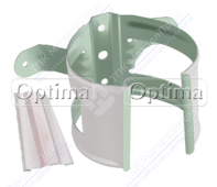 Держатель трубы GrandLine Optima 90 на дерево RAL9003 сигнально-белый