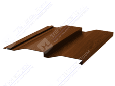 Сайдинг кораб доска 228/255 0,45 ДПП G6W110P темное дерево