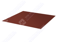Лист с полимерным покрытием 0,4х1250х2000 мм ПЭ в пленке RAL3011 коричнево-красный