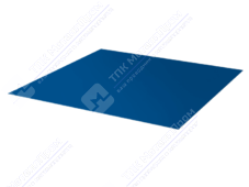 Лист с полимерным покрытием 0,4х1250х2000 мм ПЭ в пленке RAL5005 сигнально-синий