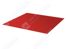 Лист с полимерным покрытием 0,45 мм ТУ ПЭ RAL3020 красный насыщенный