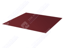Лист с полимерным покрытием 0,45 мм ПЭ в пленке RAL3009 красный оксид
