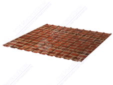 Профнастил полимер С10 0,45 1130/1155 обратная прокатка ДПП S003 Кирпичная кладка