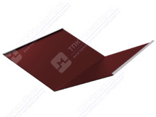 Планка ендовы нижняя 298 298 0,4 2м стандарт ПЭ RAL3009 красный оксид К-510