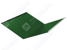 Планка ендовы нижняя 298 298 0,4 2м стандарт ПЭ в пленке RAL6002 зеленый лист К-510