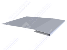 Планка начальная 10 20 10 0,45 3м стандарт ПЭ RAL9006 белый алюминий К-719