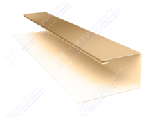 Планка завершающая сложная 30 25 45 0,45 3м ПЭ RAL1014 слоновая кость К-714