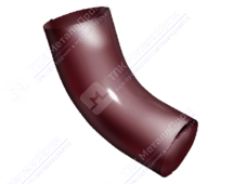 Колено трубы GrandLine 90 металл RAL3005 красное вино