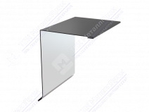 Планка торцевая 95 120 15 0,4 2м стандарт ПЭ в пленке RAL9002 серо-белый К-506