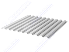 Профнастил полимер С21 0,45 1000/1051 ПЭ RAL7047 телегрей