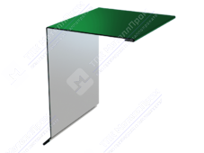 Планка ветровой доски 95 120 15 0,45 3м стандарт ПЭ RAL6005 зеленый мох К-507