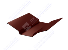 Планка ендовы верхняя 86 80 0,45 2м стандарт ПЭ RAL3009 красный оксид К-508