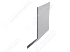 Планка карнизная 100 65 0,45 3м стандарт ПЭ RAL9006 белый алюминий К-509
