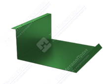 Планка примыкания нижняя 122 250 0,45 2м стандарт ПЭ RAL6002 зеленый лист К-502
