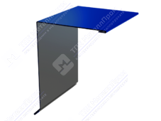 Планка ветровой доски 135 145 15 0,45 2м ПЭ RAL5005 сигнально-синий К-507