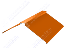 Планка конька плоского простого 150 150 0,45 2м стандарт ПЭ RAL2004 оранжевый К-511